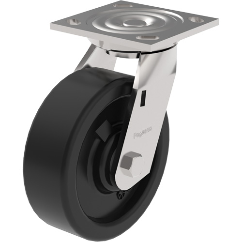 21 Series Medium-Duty Caster, Swivel, 8" (203.2 mm), Phenolic, 1250 lbs. (567 kg.) Sécurité Médic