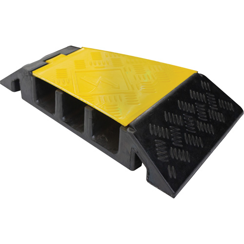 Powerhouse Heavy-Duty Left Turn Cable Protector, 3 Channels, 12" L x 19.75" W x 3" H Sécurité Médic