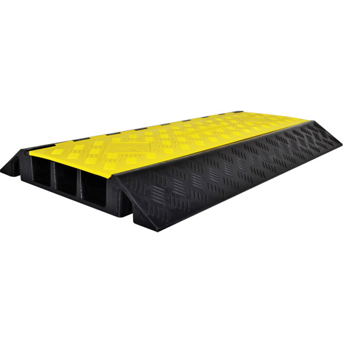 Powerhouse Heavy-Duty Straight Cable Protector, 3 Channels, 36" L x 19.75" W x 3" H Sécurité Médic