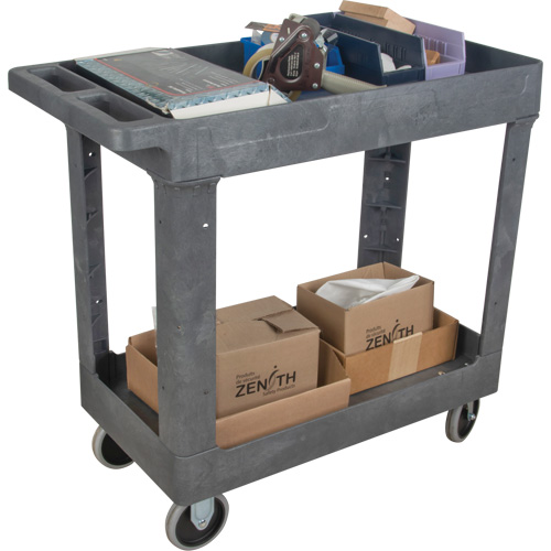 Utility Service Cart, 2 Tiers, 16-1/2" x 32-1/2" x 34-1/2", 550 lbs. Capacity Sécurité Médic