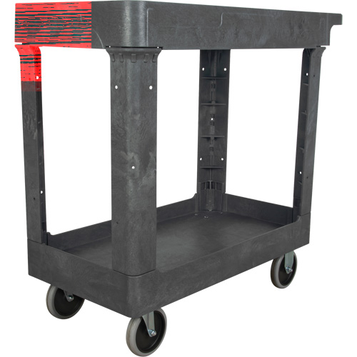 Utility Service Cart, 2 Tiers, 16-1/2" x 32-1/2" x 34-1/2", 550 lbs. Capacity Sécurité Médic