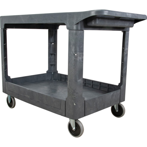 Chariot utilitaire pour l'entretien avec tablette plate, 2 tiers, 25-1/4" x 32-1/4" x 44", Capacit&eacute; 550 lb Sécurité Médic