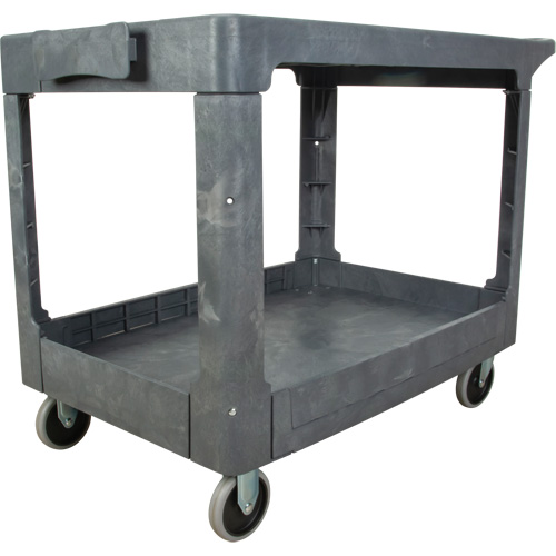 Chariot utilitaire pour l'entretien avec tablette plate, 2 tiers, 25-1/4" x 32-1/4" x 44", Capacit&eacute; 550 lb Sécurité Médic