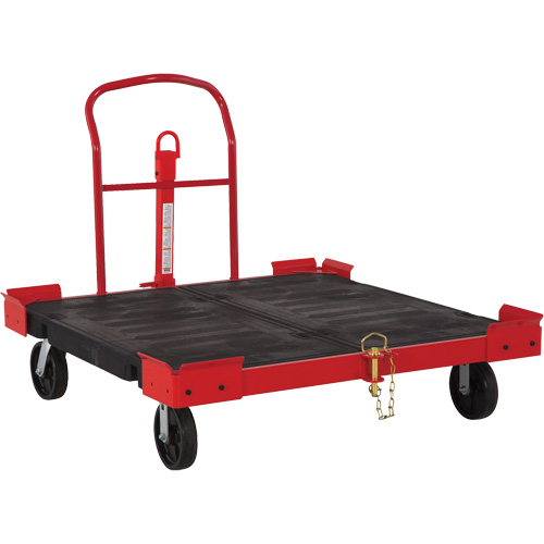 Towable Pallet Cart, 54-1/2" L x 51" W, 2500 lbs. Cap., Polyolefin Wheels Sécurité Médic