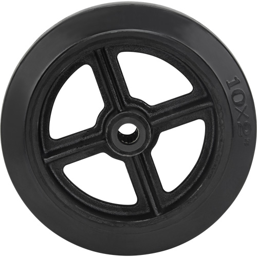 Mold-On Rubber Wheel, 10" (254 mm) Dia. x 2" (50.8 mm) W, 948 lbs. (430 kg) Capacity Sécurité Médic