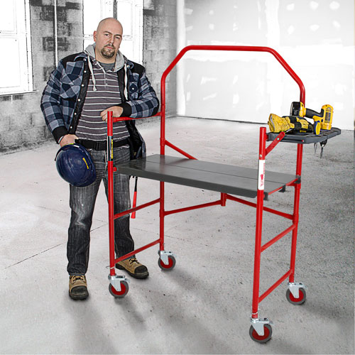 Buildman Portable Scaffold, 40-5/8" D x 4' H Sécurité Médic