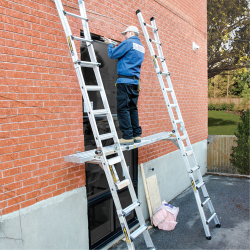 Telescoping Work Plank, 204" W x 12" D, 250 lbs. Capacity, Knocked Down Sécurité Médic