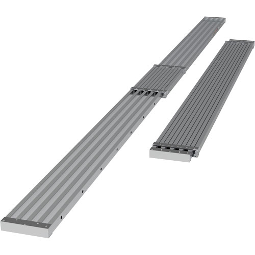 Telescoping Work Plank, 204" W x 12" D, 250 lbs. Capacity, Knocked Down Sécurité Médic