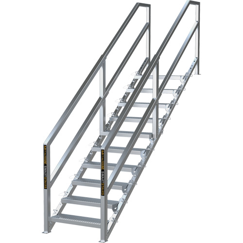 SmartStairs 6-10 Steps Modular Construction Stair System, 75" H Sécurité Médic