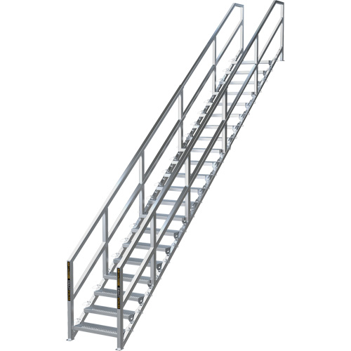 SmartStairs 17-21 Steps Modular Construction Stair System, 157-1/2" H Sécurité Médic