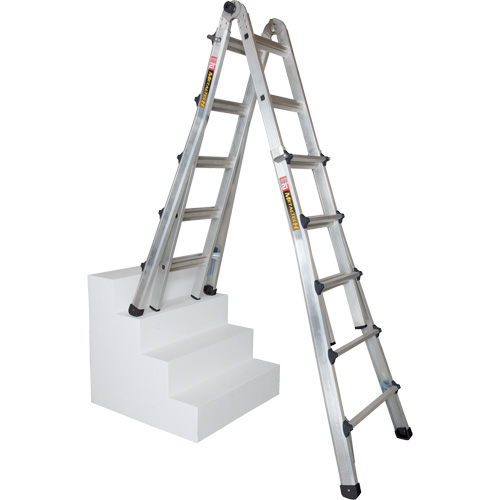 &eacute;chelle t&eacute;lescopique multifonction, Aluminium, 300 lb, CSA calibre 1A Sécurité Médic