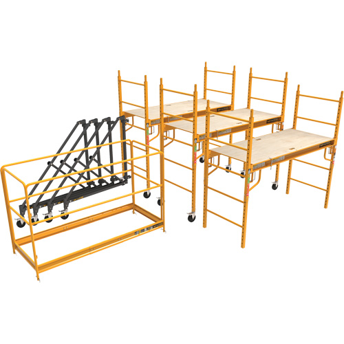 Complete 18' Drywall  Baker Scaffold Tower Set, 122" D x 236" H Sécurité Médic
