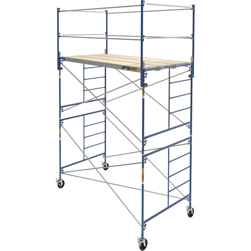 Complete Scaffold Tower with Casters, 66-2/10" D x 177-1/2" H Sécurité Médic
