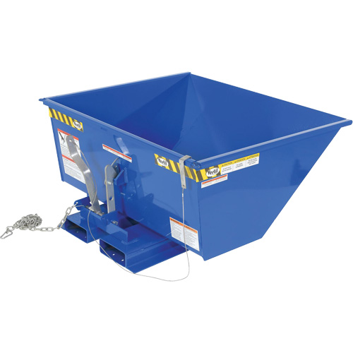 Conteneur autobasculeur en style D &agrave; profil bas, Acier, 1/2 vg³, Bleu Sécurité Médic