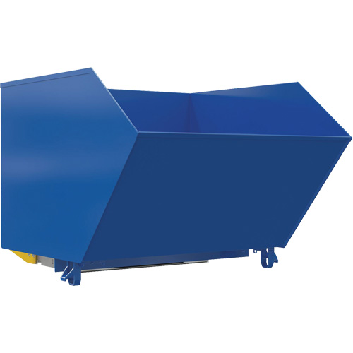 Heavy-Duty H-Style Bump & Dump Hopper, Steel, 1-1/2 cu.yd., Blue Sécurité Médic