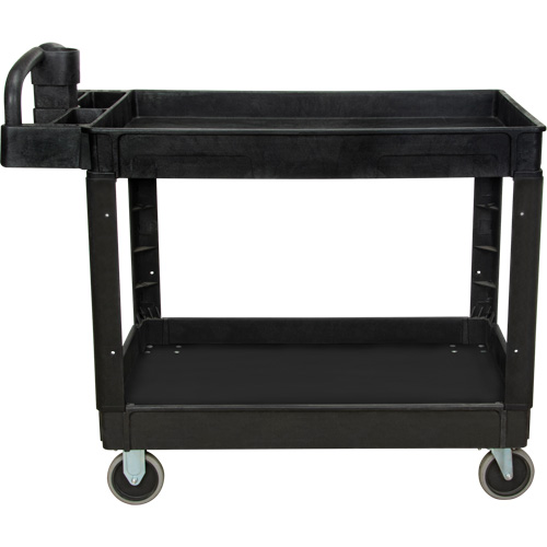 Utility Cart, 2 Tiers, 25-5/8" x 33-1/2" x 43-3/4", 550 lbs. Capacity Sécurité Médic