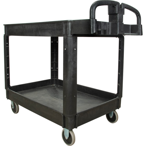Utility Cart, 2 Tiers, 25-5/8" x 33-1/2" x 43-3/4", 550 lbs. Capacity Sécurité Médic