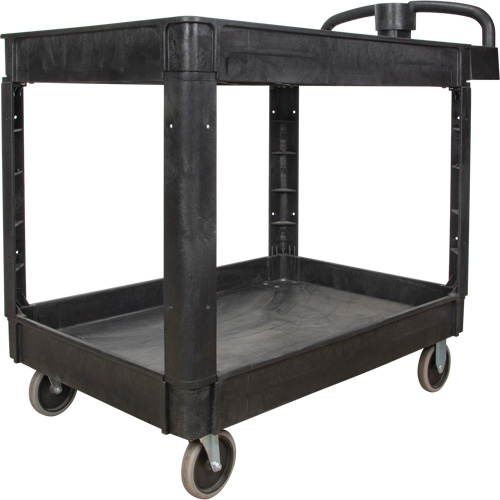 Utility Cart, 2 Tiers, 25-5/8" x 33-1/2" x 43-3/4", 550 lbs. Capacity Sécurité Médic