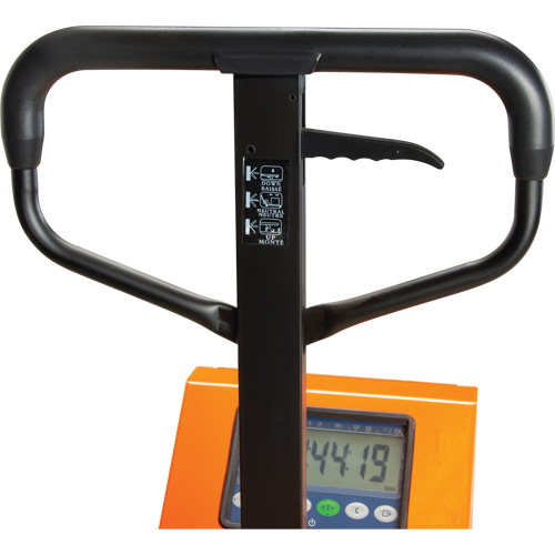 Transpalette &agrave; balance num&eacute;rique, 44,5" lo x 27,75" la, Capacit&eacute; de 4400 lb Sécurité Médic