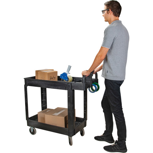 Chariot utilitaire, 2 tiers, 17-1/8" x 33-1/2" x 37-5/8", Capacit&eacute; 550 lb Sécurité Médic