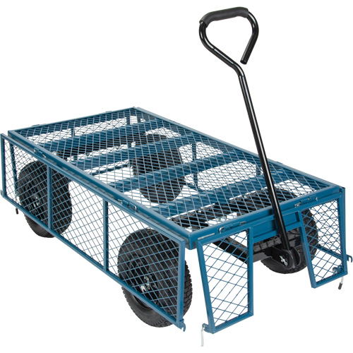 Wagon with Drop Sides, 24" W x 48" L, 800 lbs. Capacity Sécurité Médic
