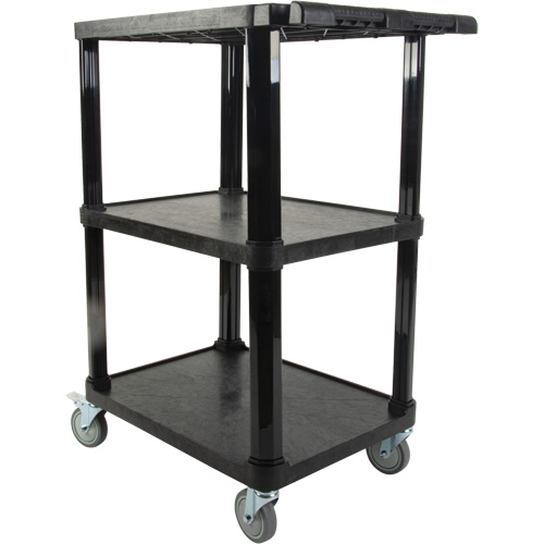 Chariot utilitaire avec tablette plate, 3 tiers, 18-1/8" x 37-3/8" x 27-3/4", Capacit&eacute; 330 lb Sécurité Médic