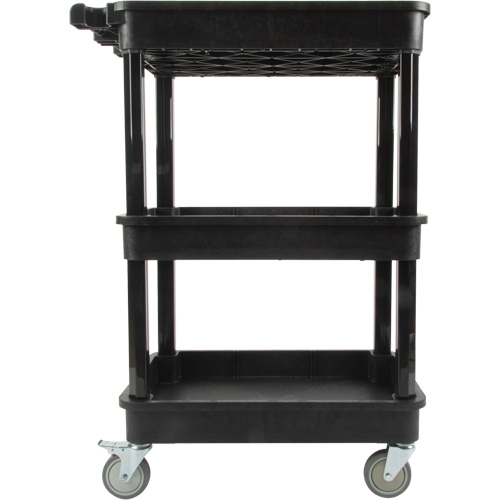 Chariot utilitaire avec tablette &agrave; bordure profonde, 3 tiers, 19" x 39-1/2" x 28-1/4", Capacit&eacute; 330 lb Sécurité Médic