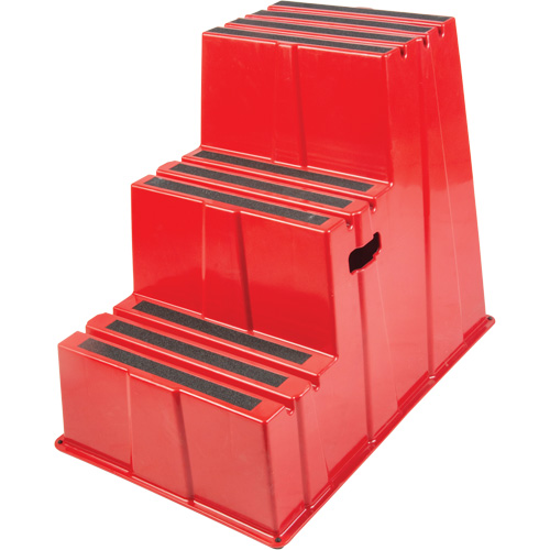 Industrial Step Stool, 3 Steps, 34-13/16" x 22-7/16" x 28-1/2" High Sécurité Médic