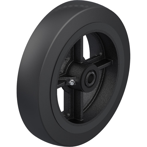 Black Rubber on Cast Iron Core Wheel Sécurité Médic