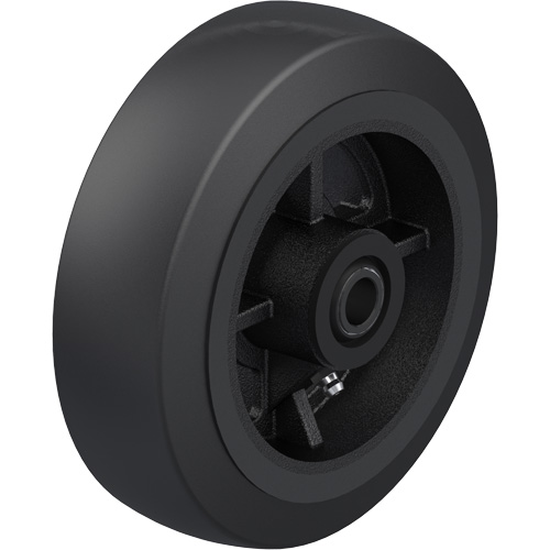 Black Rubber on Cast Iron Core Wheel Sécurité Médic
