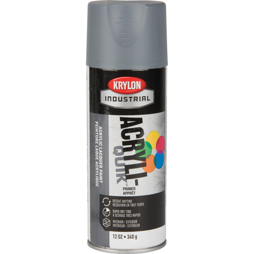 Laque industrielle Acryli-Quik, Gris, Tr&egrave;s mat, 12 oz, Canette a&eacute;rosol Sécurité Médic