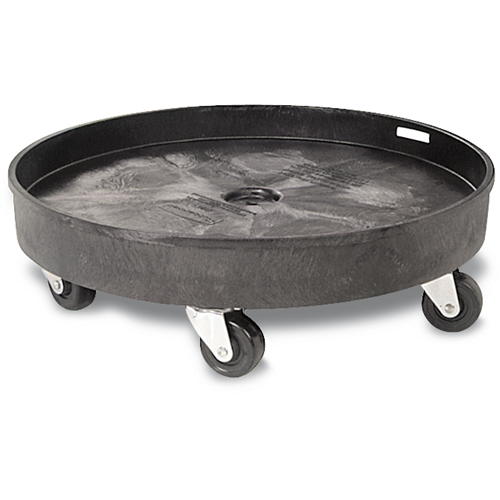 Waste Container Dolly, Polyethylene, Black Sécurité Médic