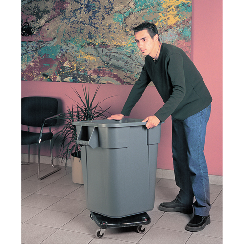 Square BRUTE&reg; Dollies, Polyethylene, Black Sécurité Médic