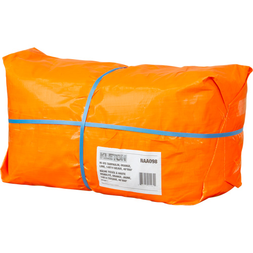 B&acirc;che tiss&eacute;e robuste haute visibilit&eacute;, Poly&eacute;thyl&egrave;ne, Vert/Orange, 40' x 60' x 12 mils Sécurité Médic