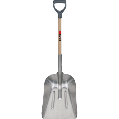 #8 Grain Scoop Shovel, Wood, Aluminum Blade, D-Grip Handle, 29" Length Sécurité Médic