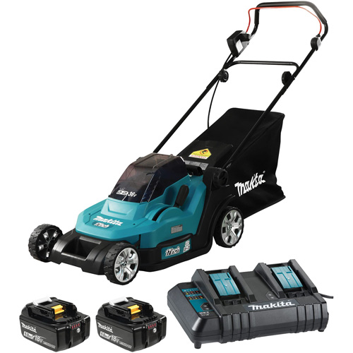 Ensemble de tondeuse LXT 36 V 5,0 Ah, Pouss&eacute;e, &agrave; pile, Largeur de coupe 17" Sécurité Médic