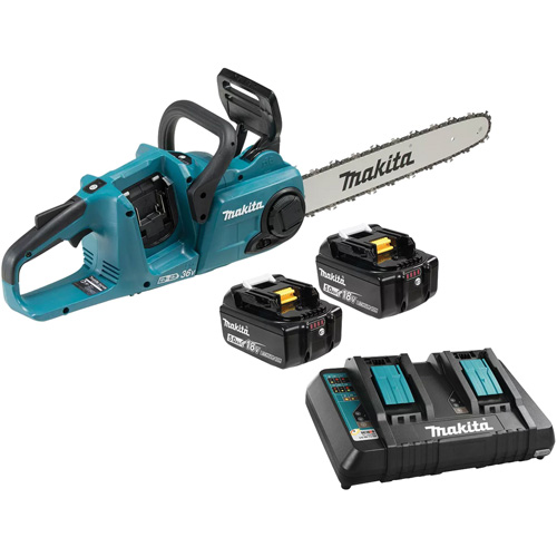 LXT 5.0Ah Brushless Rear Handle Chainsaw Kit, 16", Battery Powered, 36 V Sécurité Médic