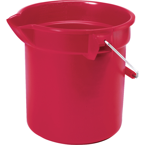 Seau Brute, Capacit&eacute; de 3.5 gal. US (14 pintes), Rouge Sécurité Médic
