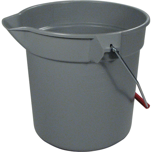 Seau Brute, Capacit&eacute; de 2.5 gal. US (10 pintes), Gris Sécurité Médic