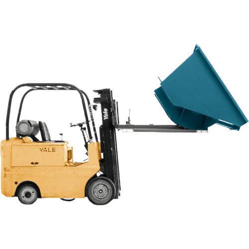 Self-Dumping Hopper, Steel, 3/4 cu.yd., Blue Sécurité Médic