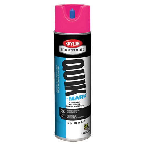 Industrial Quik-Mark Water-Based Inverted Marking Paint, 17 oz., Aerosol Can Sécurité Médic