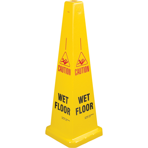 "Wet Floor" Lamba Traffic Cones, English with Pictogram Sécurité Médic