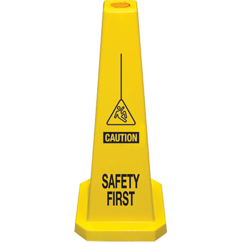 "Safety First" Lamba Traffic Cones, English with Pictogram Sécurité Médic