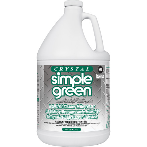 Crystal Simple Green&reg; Industrial Cleaner & Degreaser, 1 gal., Jug Sécurité Médic