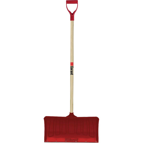 Red Snow Pusher, Polypropylene Blade, D-Grip Handle, 20-3/4" W Sécurité Médic
