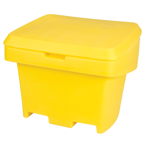 Heavy-Duty Outdoor Salt and Sand Storage Container, 30" x 24" x 24", 5.5 cu. Ft., Yellow Sécurité Médic