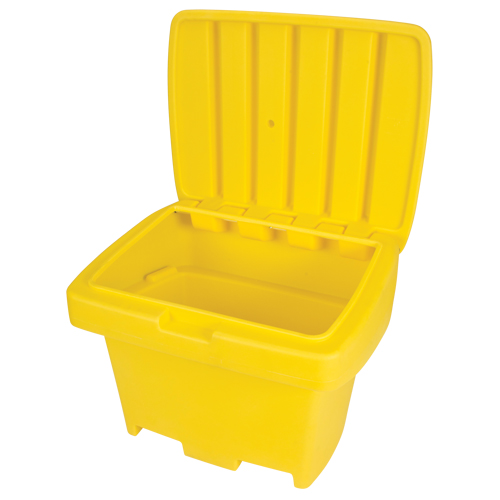 Heavy-Duty Outdoor Salt and Sand Storage Container, 30" x 24" x 24", 5.5 cu. Ft., Yellow Sécurité Médic