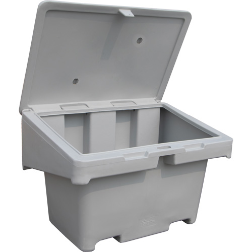 Salt Sand Container SOS, With Hasp, 42" x 29" x 30", 11 cu. Ft., Grey Sécurité Médic