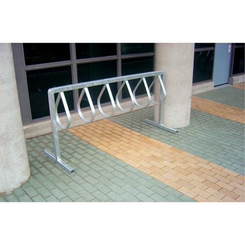 Style Bicycle Rack, Galvanized Steel, 12 Bike Capacity Sécurité Médic