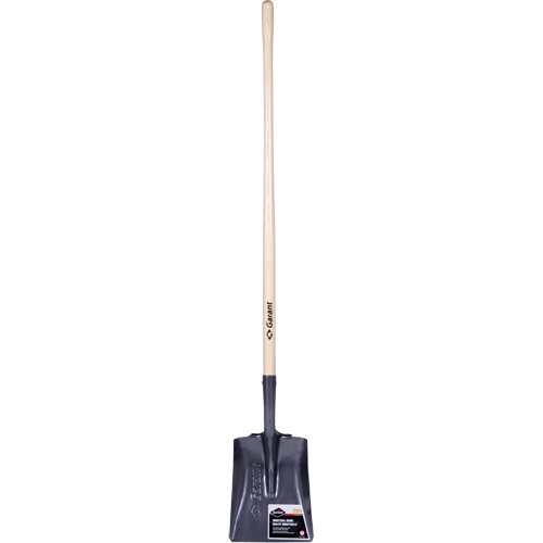 Pro Square Point Shovel, Wood, Tempered Steel Blade, Straight Handle, 48" Long Sécurité Médic